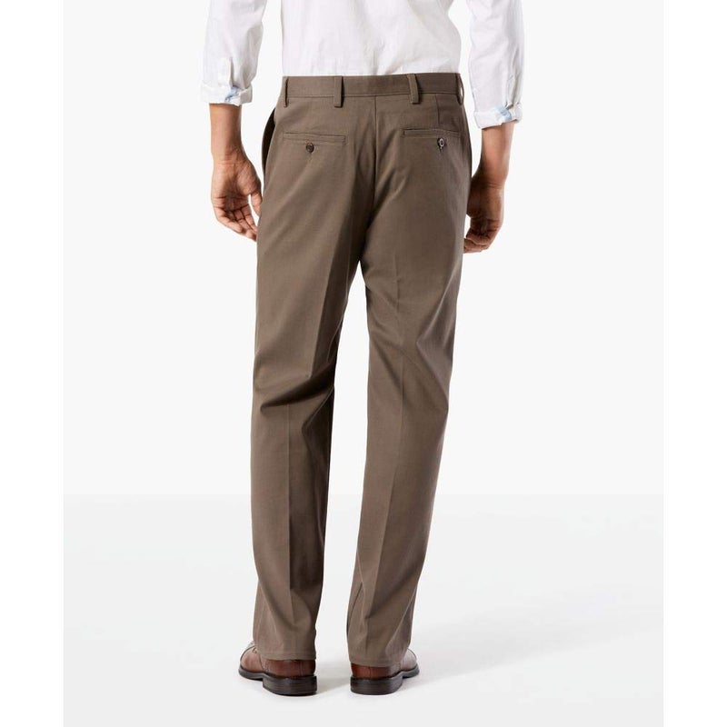Dockers Men's Classic Fit Easy Khaki Pants-Pleated (Standard and Big & Tall), Dark Pebble, 44W x 28L - Image 3